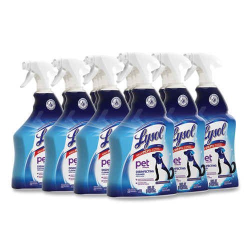 LYSOL Brand Pet Solutions Disinfecting Cleaner, Citrus Blossom, 32 oz Trigger Bottle, 9/Carton