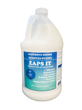 Load image into Gallery viewer, Zaps It Odor Eliminator & Stain Remover, One Case (4-1 Gallons)