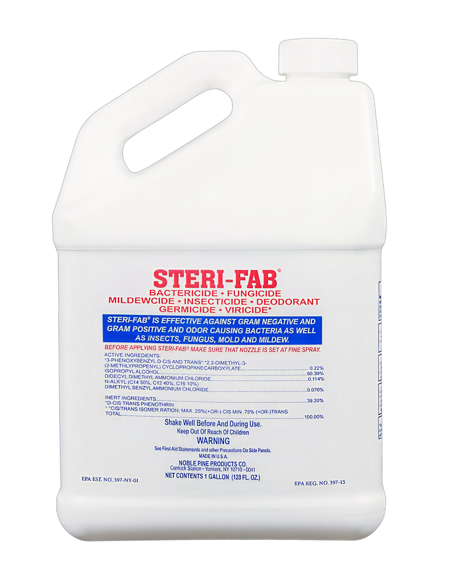 Steri-Fab 1-gallon — EPA-registered bed bug spray and 9-way disinfectant — Care Labs
