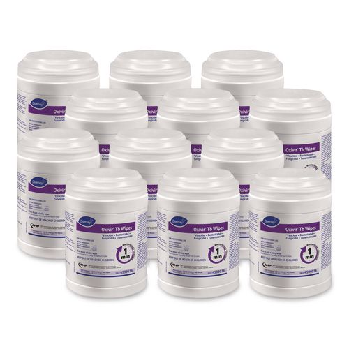 Diversey™ Oxivir TB Disinfectant Wipes, 6 x 6.9, Characteristic Scent, White, 160/Canister, 12 Canisters/Carton FREE SHIPPING