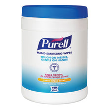 Load image into Gallery viewer, PURELL Sanitizing Hand Wipes, 6.75 x 6, Fresh Citrus, White, 270/Canister, 6 Canisters/Carton