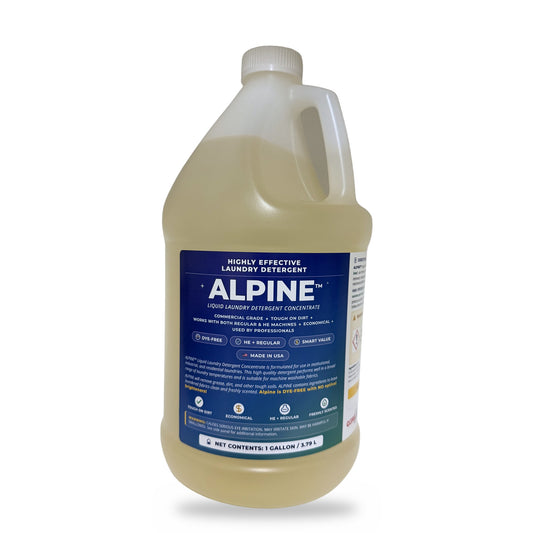 Alpine liquid laundry detergent concentrate, one gallon, current label