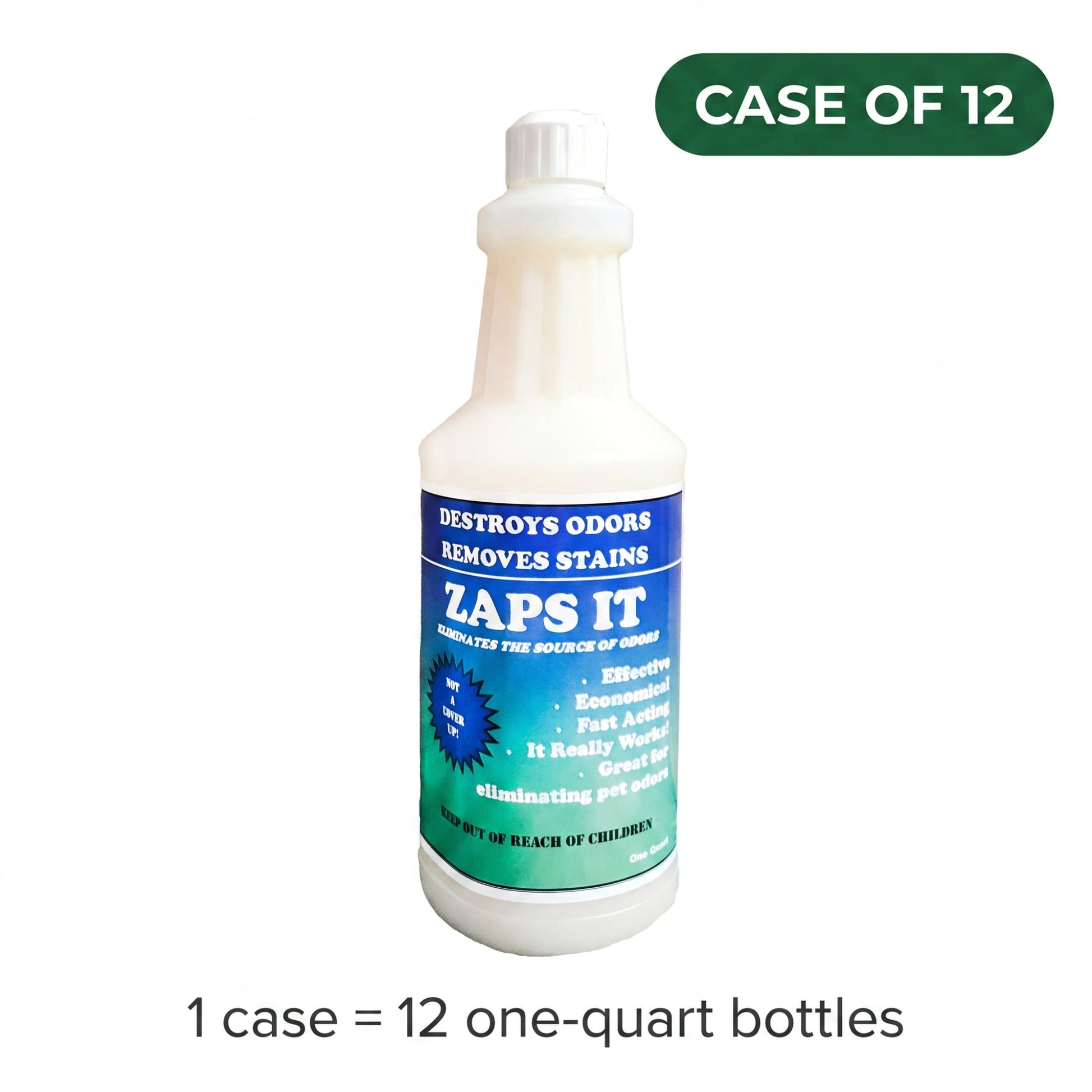 Zaps It concentrate 1-quart bottle with case-of-12 badge — Care Labs