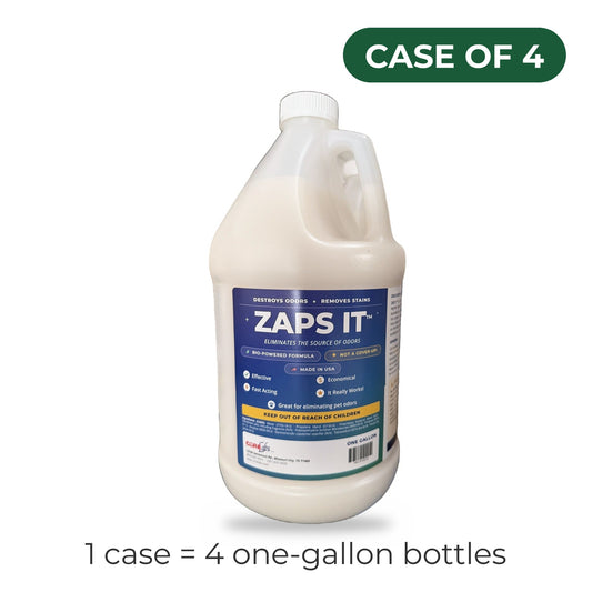 Zaps It one-gallon bottle with current label. Case of 4: 1 case = 4 one-gallon bottles