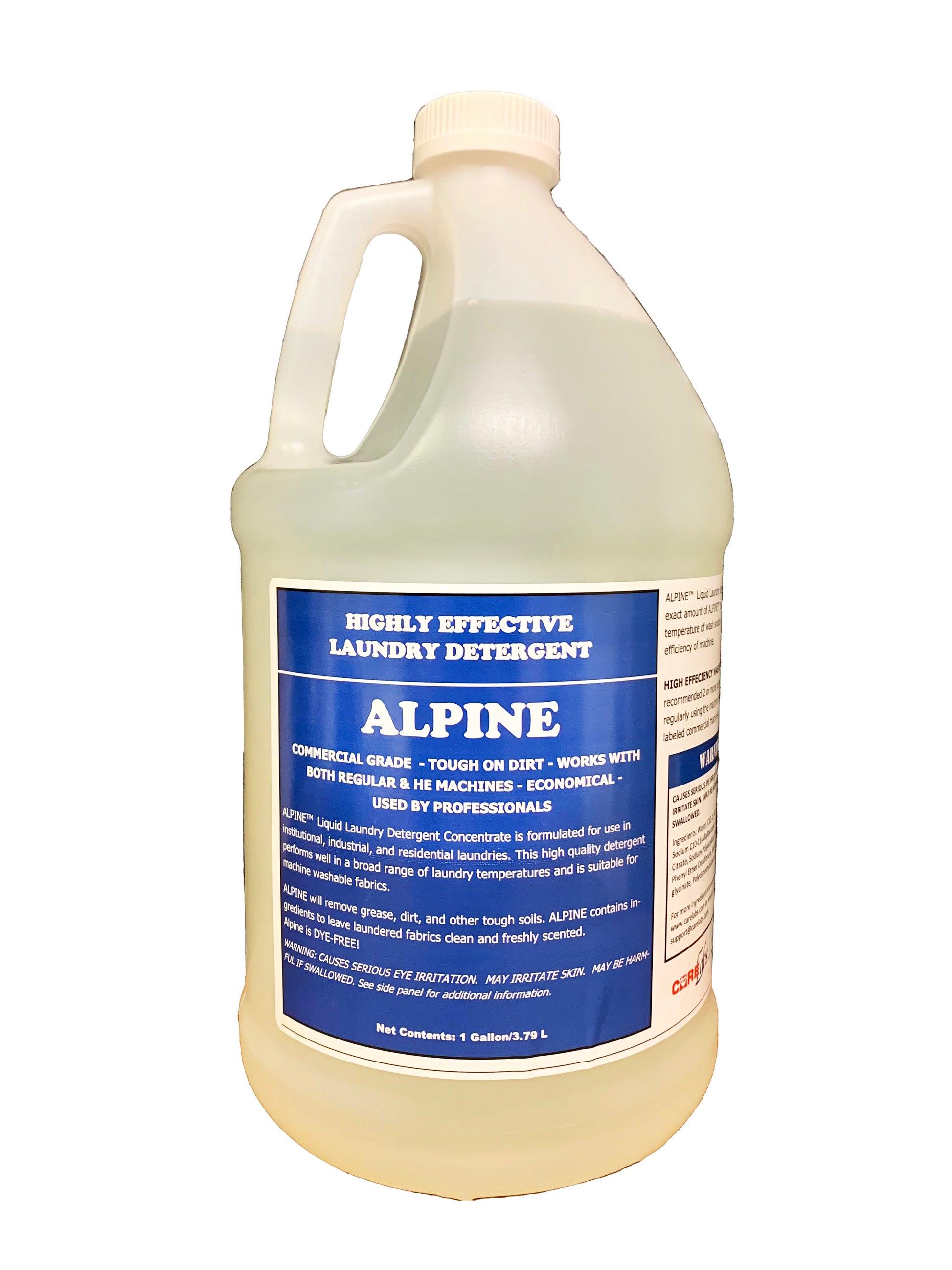 Alpine HE liquid laundry detergent 1-gallon bottle — concentrated, HE washer compatible — Care Labs