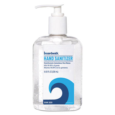 Hand Sanitizer Gel, Lemon Scent, 8 oz Pump Bottle, 12/Carton