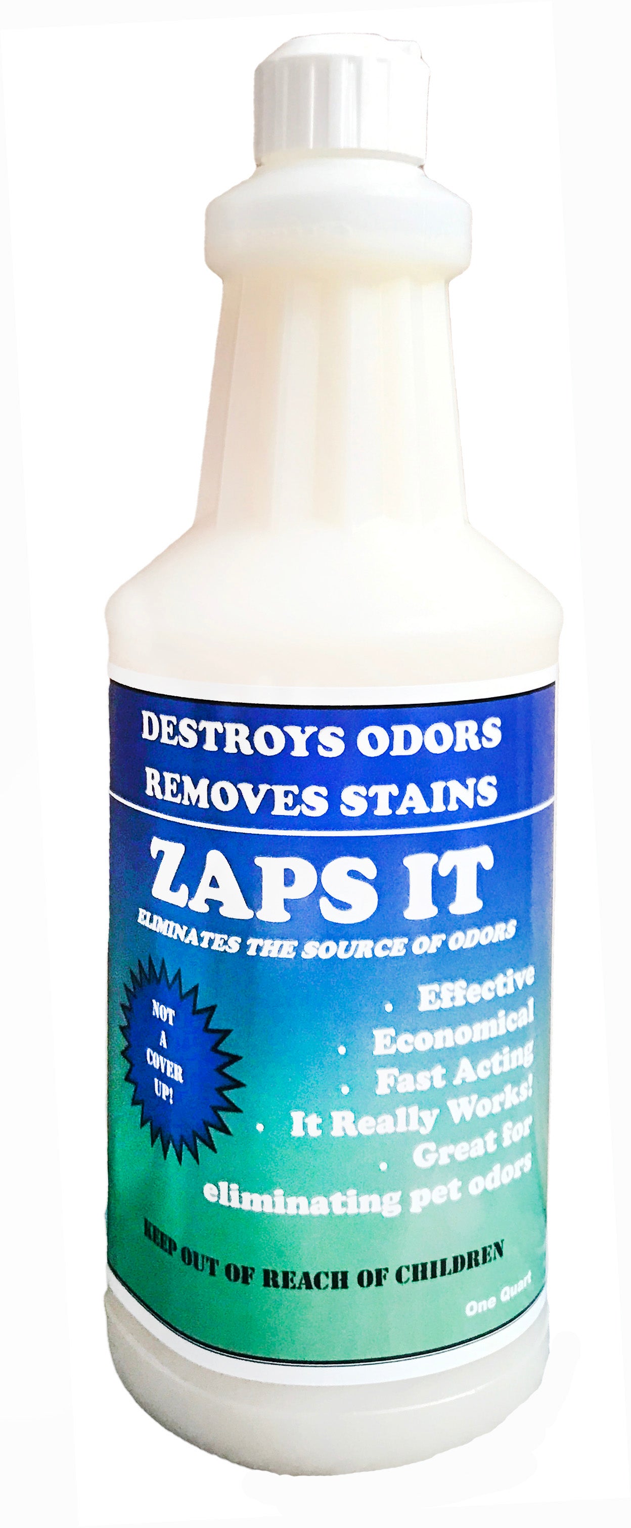 Zaps It concentrate 1-quart bottle — natural enzyme pet odor eliminator — Care Labs